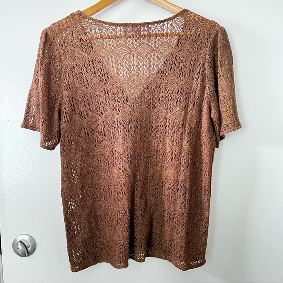 Michael kors brown crochet top - Picture 2 of 5